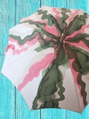 Handpainted SILK Original signed one of a kind Parasol/Umbrella Henri Bendel